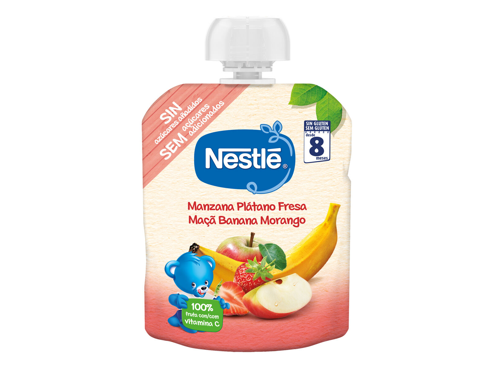PACOTINHO FRUTA NESTL&Eacute; MA&Ccedil;&Atilde;BANANA E MORANGO 90G