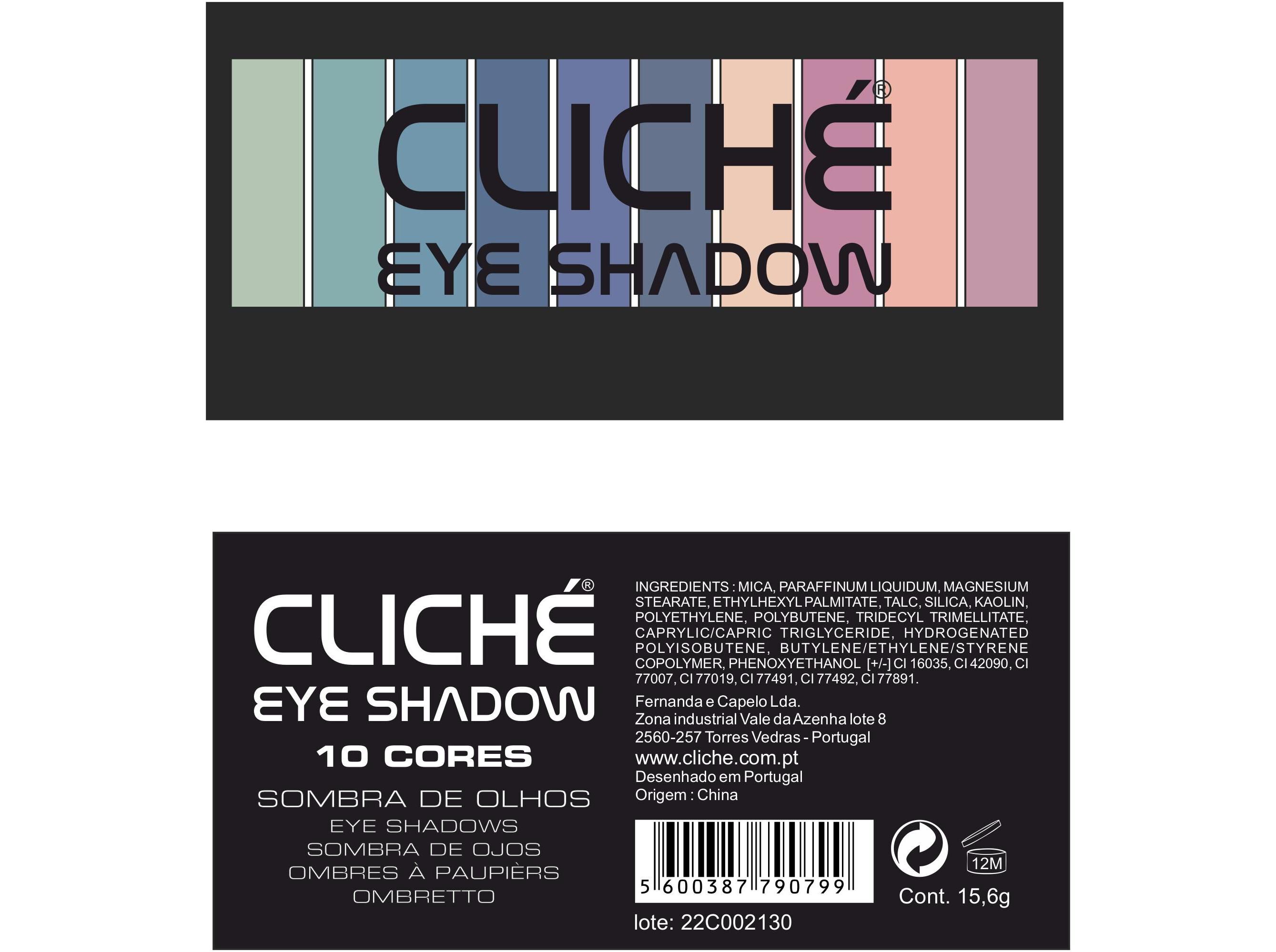 PALETE SOMBRAS CLICH&Eacute; AZUL 10 CORES image number 0