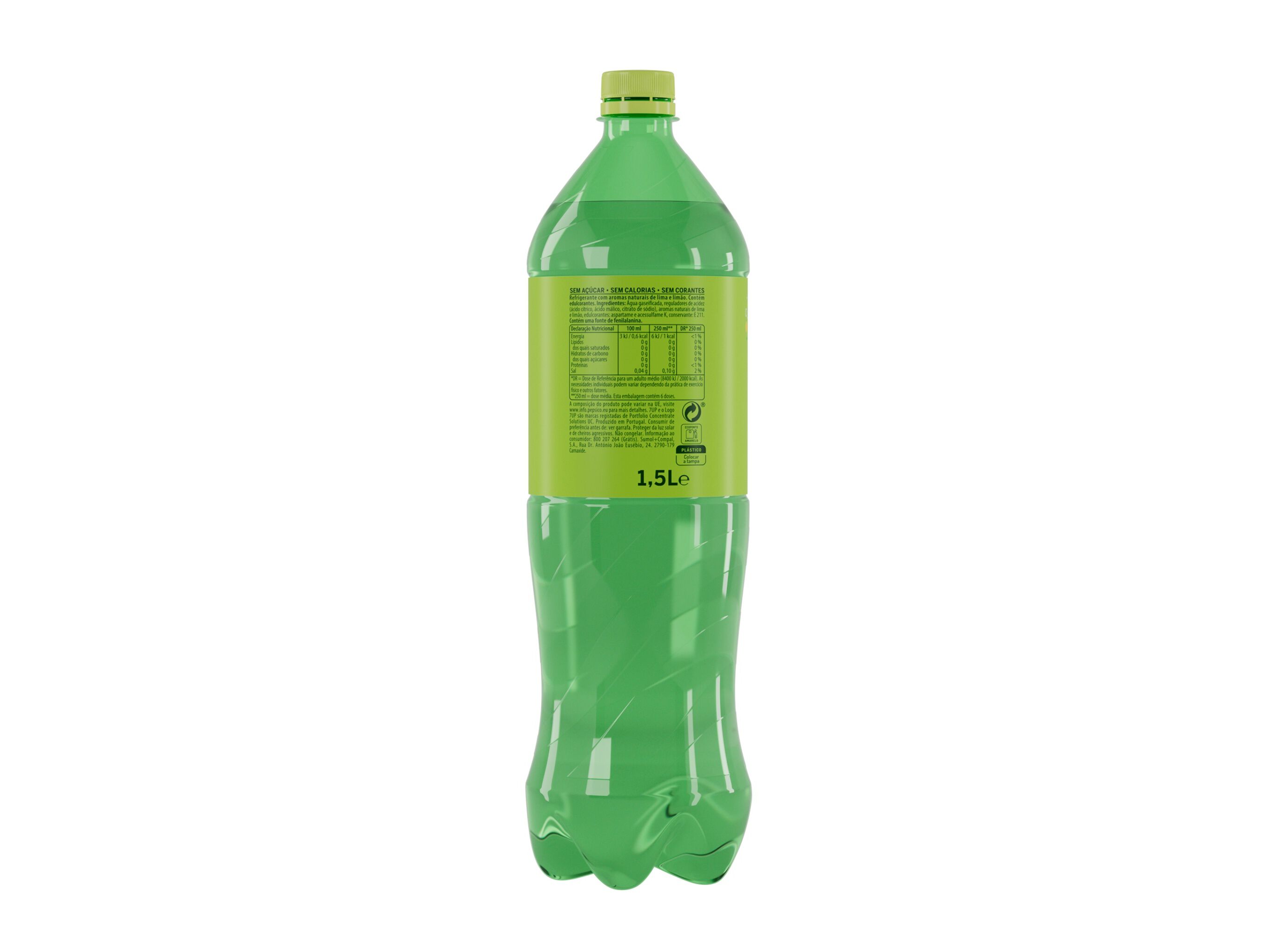 REFRIGERANTE C/ G&Aacute;S 7UP LIMA LIM&Atilde;O ZERO 4X1.5LT (SDR) image number 1