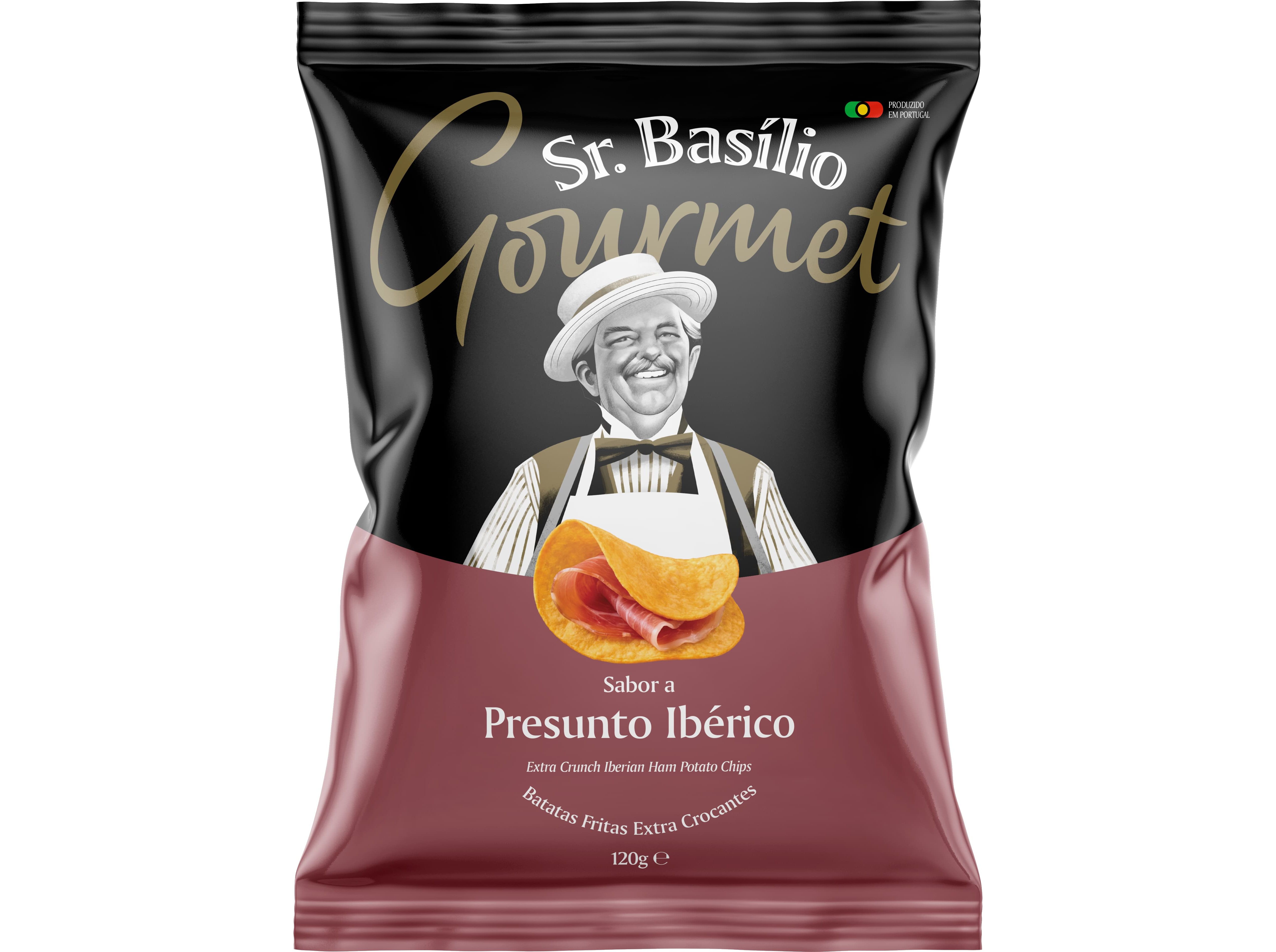 BATATAS FRITAS SR BASILIO PRESUNTO IB&Eacute;RICO GOURMET 120G