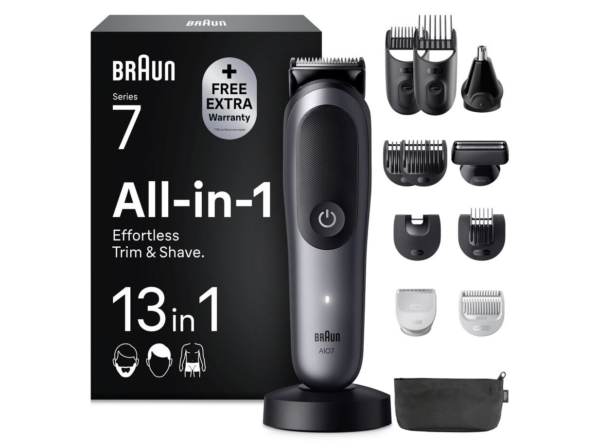 APARADOR MULTIGROOM BRAUN MGK7560 13 EM 1 COM PRECISIONSHAVE