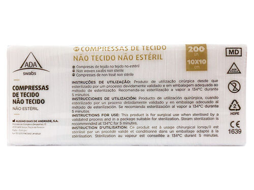 COMPRESSA ADA TNT NÃO ESTER 10X10 SACO 200UN image number 1