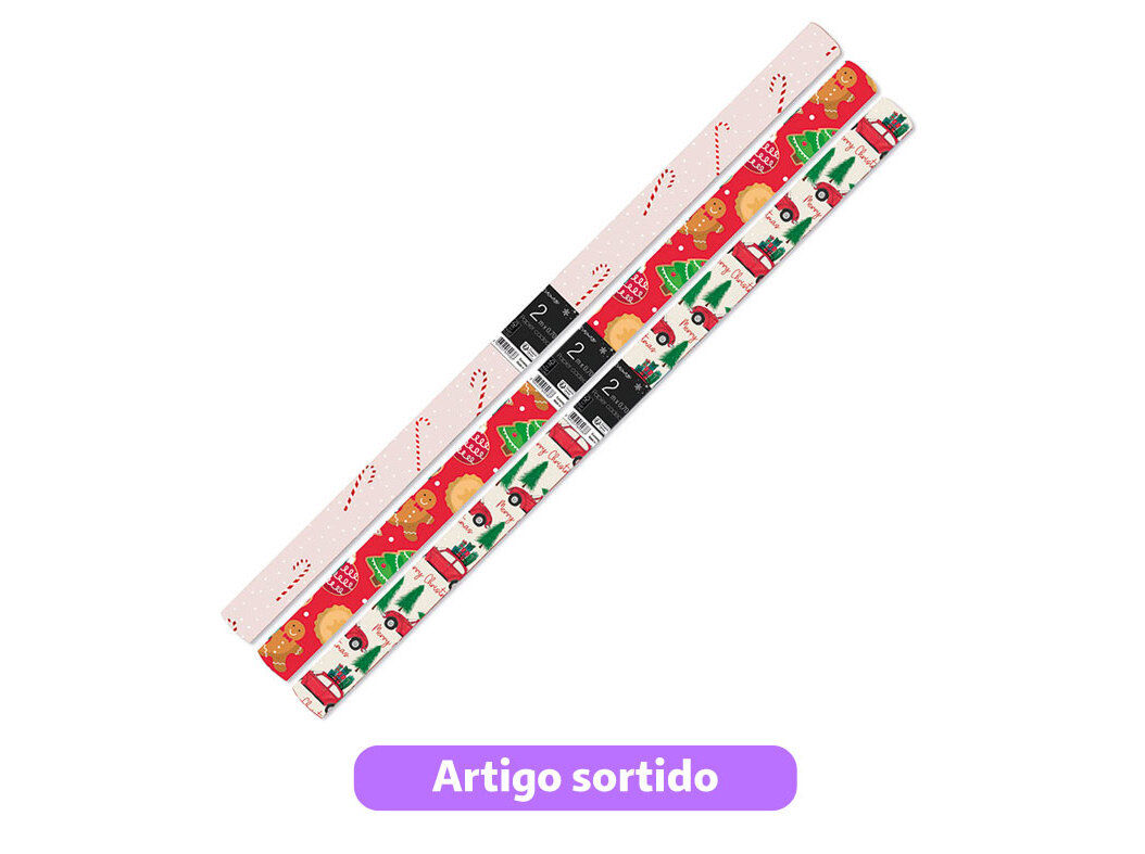 ROLO PAPEL EMBRULHO POLEGAR 2M MODELOS SORTIDOS image number 0