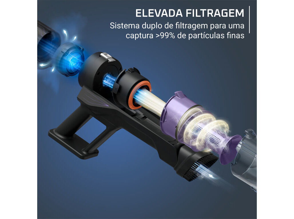 ASPIRADOR VERTICAL SEM FIOS ROWENTA X-PERT 5.80 ALLERGY RH5A32E0 150 W 40 MIN image number 2