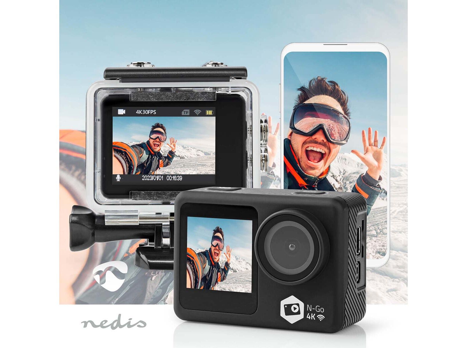 ACTION CAM NEDIS ACAM51BK 4K image number 10
