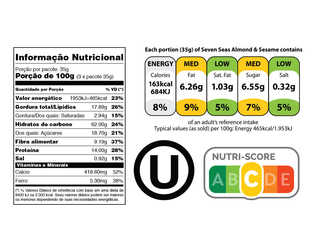 SNACK SEVEN SEAS ALGAS MARINHA TOSTADA RECHEADA AM&Ecirc;NDOA 35G image number 3