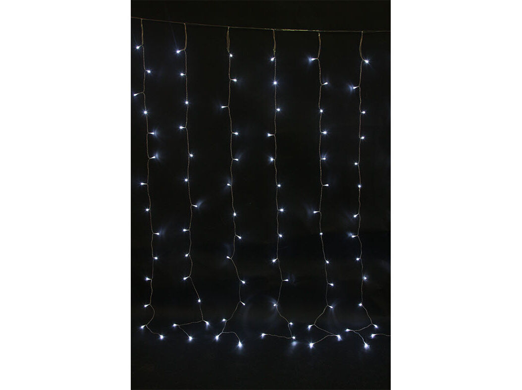 CORTINA DE LUZES BRANCAS ACTUEL EXTERIOR 140LED 2X2M