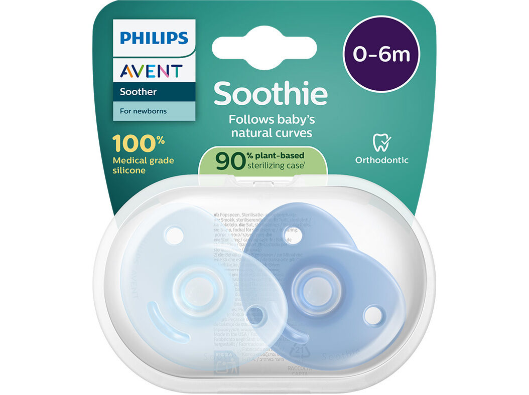 CHUPETA AVENT SOOTHIE 0-6M AZUL 2UN image number 0