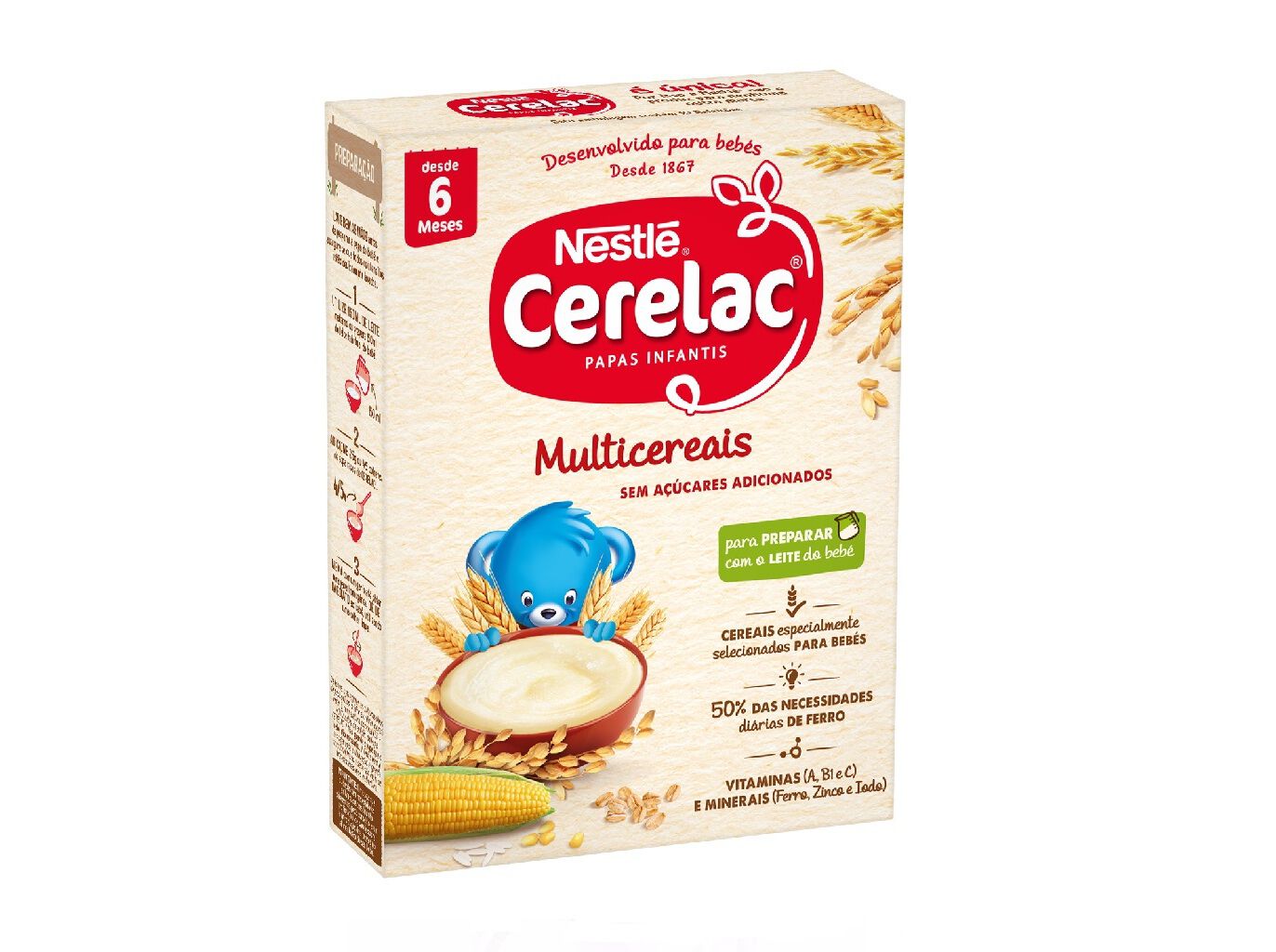 FARINHA N&Atilde;O L&Aacute;CTEA CERELAC MULTICEREAIS 250G