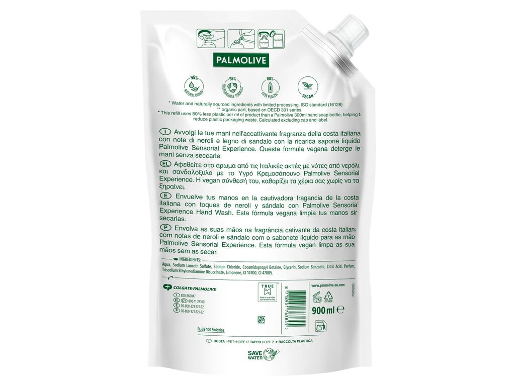 SABONETE L&Iacute;QUIDO PALMOLIVE NEROLI RECARGA 900ML image number 2