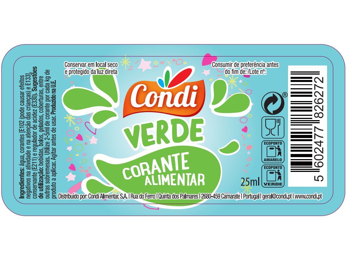 CORANTE L&Iacute;QUIDO CONDI VERDE 25 ML image number 1