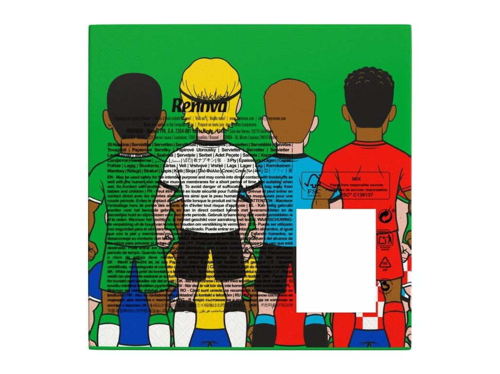 GUARDANAPOS PAPEL RENOVA MUNDIAL FUTEBOL 20 UNIDADES image number 1