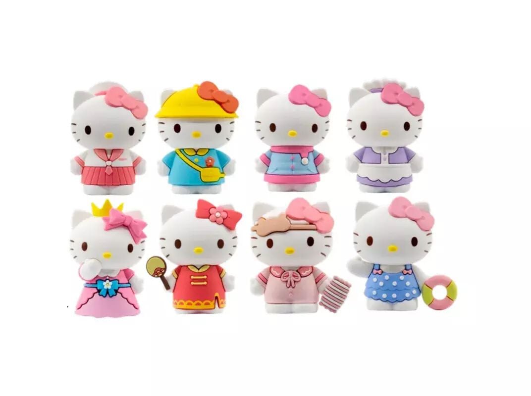 FIGURA HELLO KITTY VESTIDOS 7CM MODELOS SORTIDOS image number 2