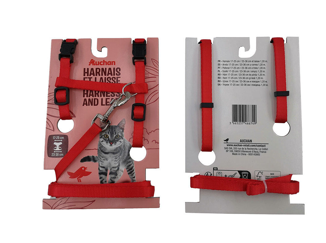 PEITORAL POLIESTER AUCHAN VERMELHO C/TRELA 120CM