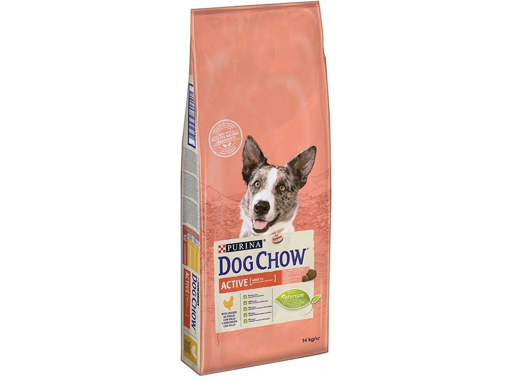 RA&Ccedil;&Atilde;O PARA C&Atilde;O DOG CHOW ACTIVE COM FRANGO 14KG