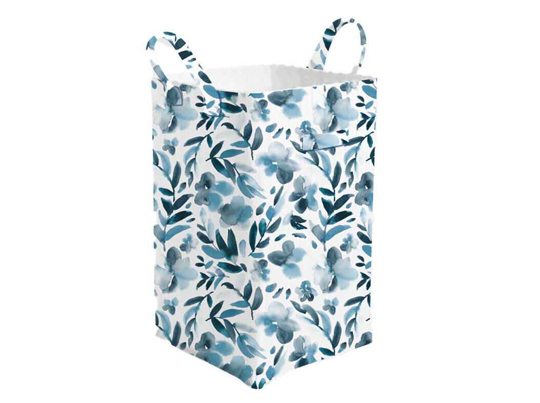 CESTO ROUPA POLIALGOD&Atilde;O ACTUEL AZUL 25X25X40CM