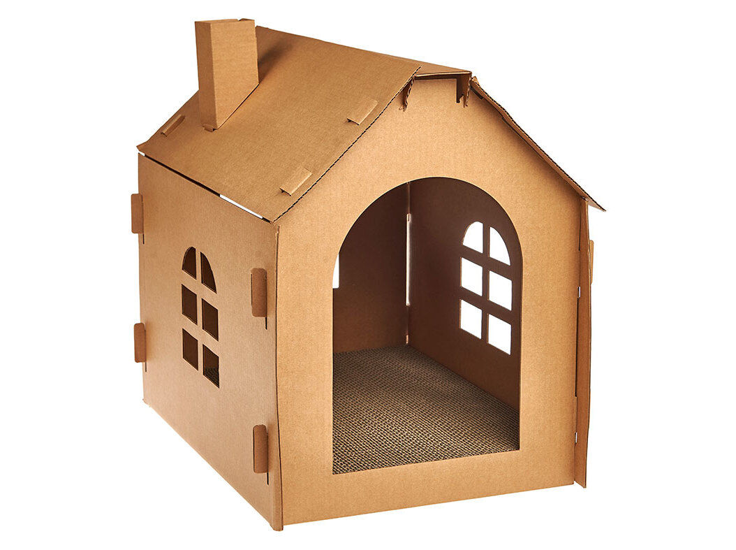 CASA ARRANHADOR AUCHAN EM CART&Atilde;O 33X33X52.5CM