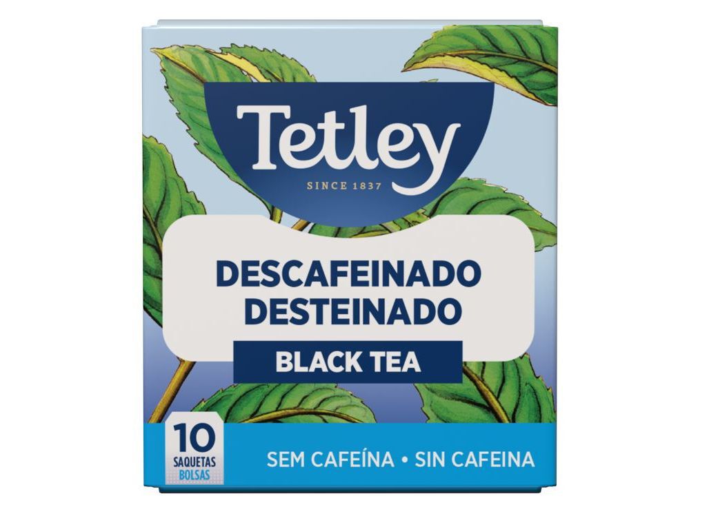CH&Aacute; TETLEY PRETO DESCAFEINADO 10 SAQUETAS