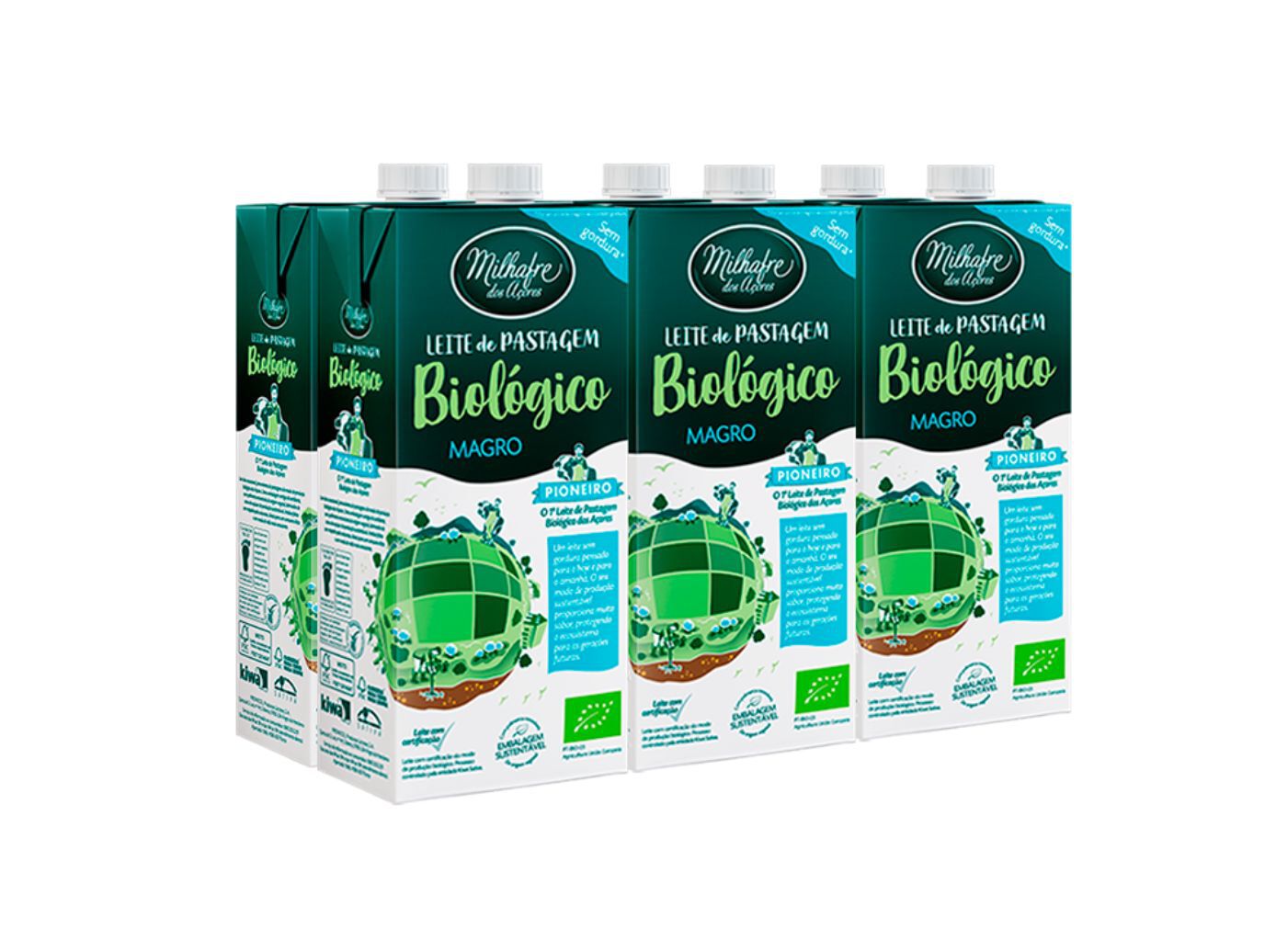 LEITE MAGRO MILHAFRE UHT BIOL&Oacute;GICO 6X1L image number 1