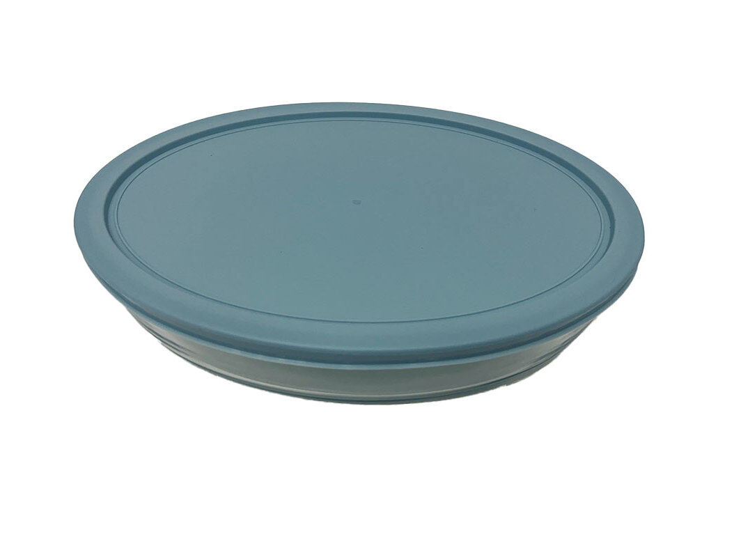 TABULEIRO FORNO VIDRO ACTUEL COM TAMPA AZUL 30X21.8X6.5CM image number 0