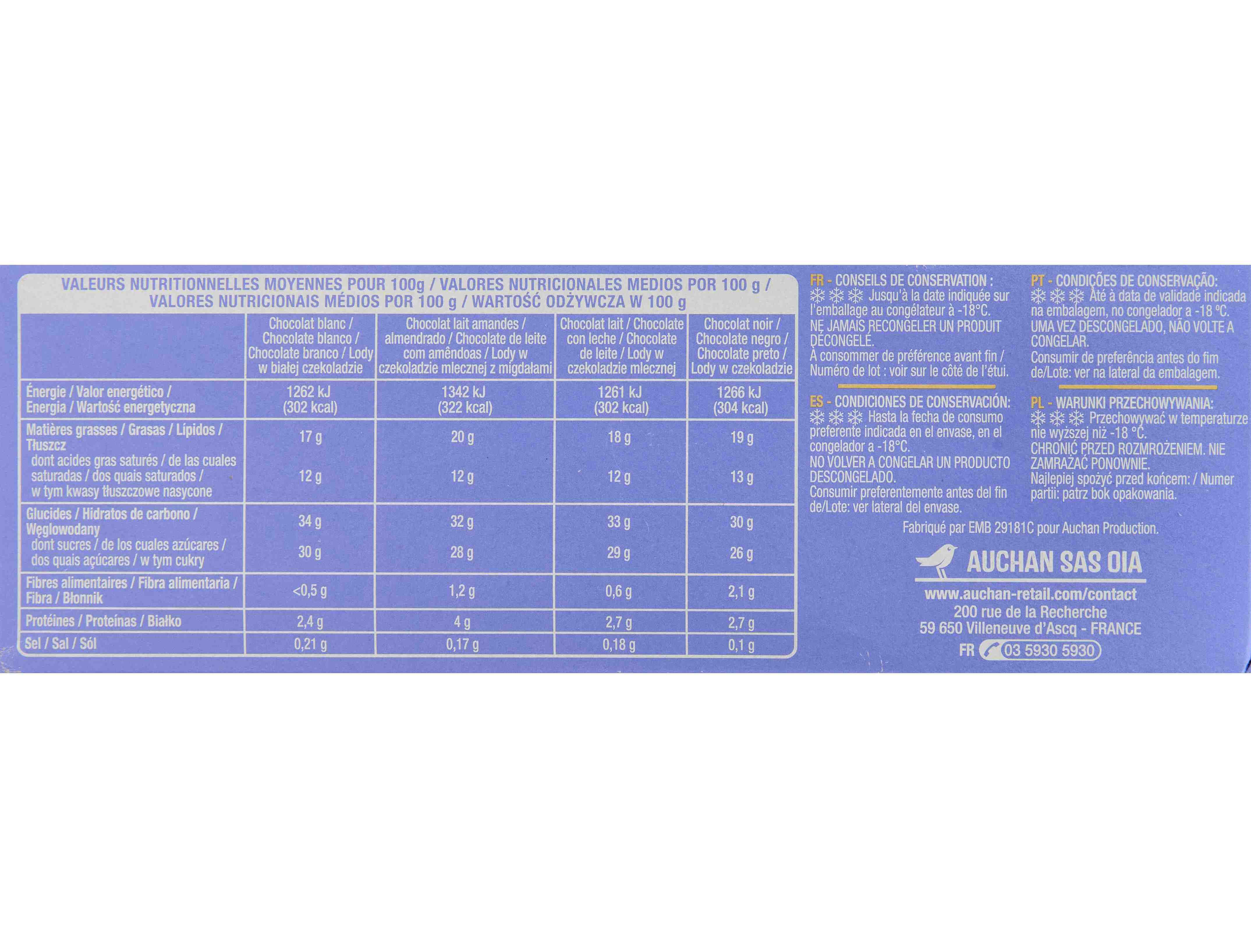 GELADO PALITO AUCHAN MINI SORTIDOS 8X45ML image number 2