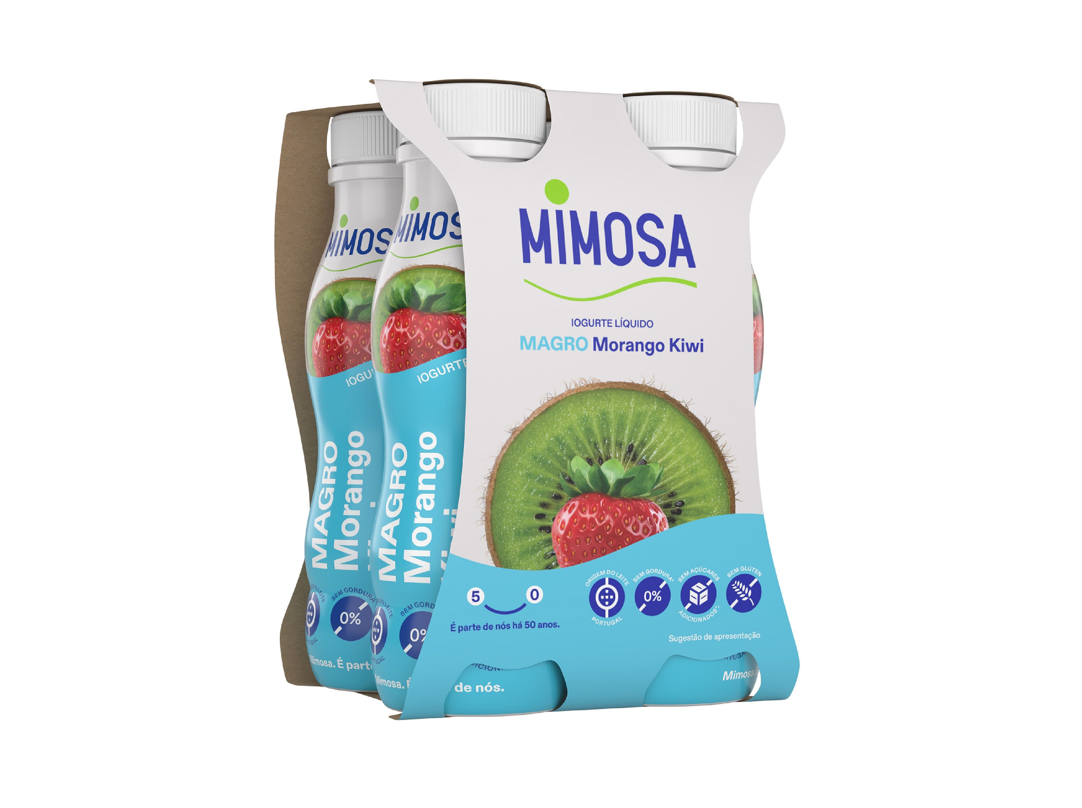 IOGURTE MAGRO LIQUIDO MIMOSA MORANGO/KIWI 4X151ML image number 0