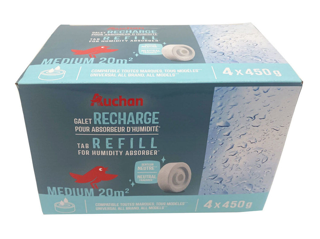 RECARGA PARA DESUMIDIFICADOR AUCHAN NEUTRO 4X450G image number 0