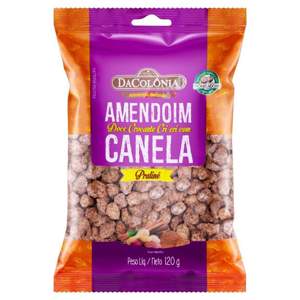 AMENDOIM CROCANTE DACOL&Ocirc;NIA CRI CRI COM CANELA 120G