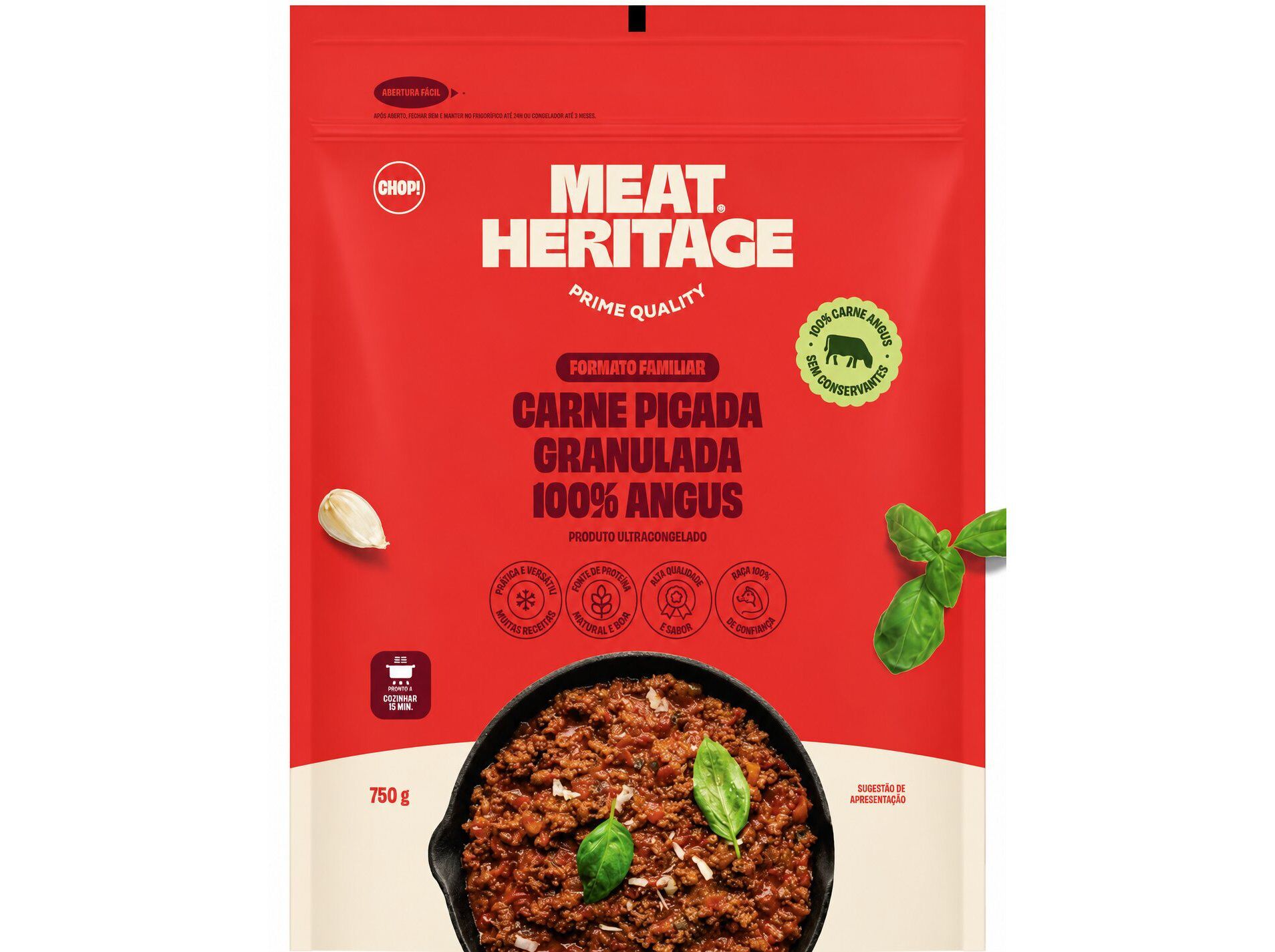 CARNE PICADA 100% ANGUS CONGELADA 750G