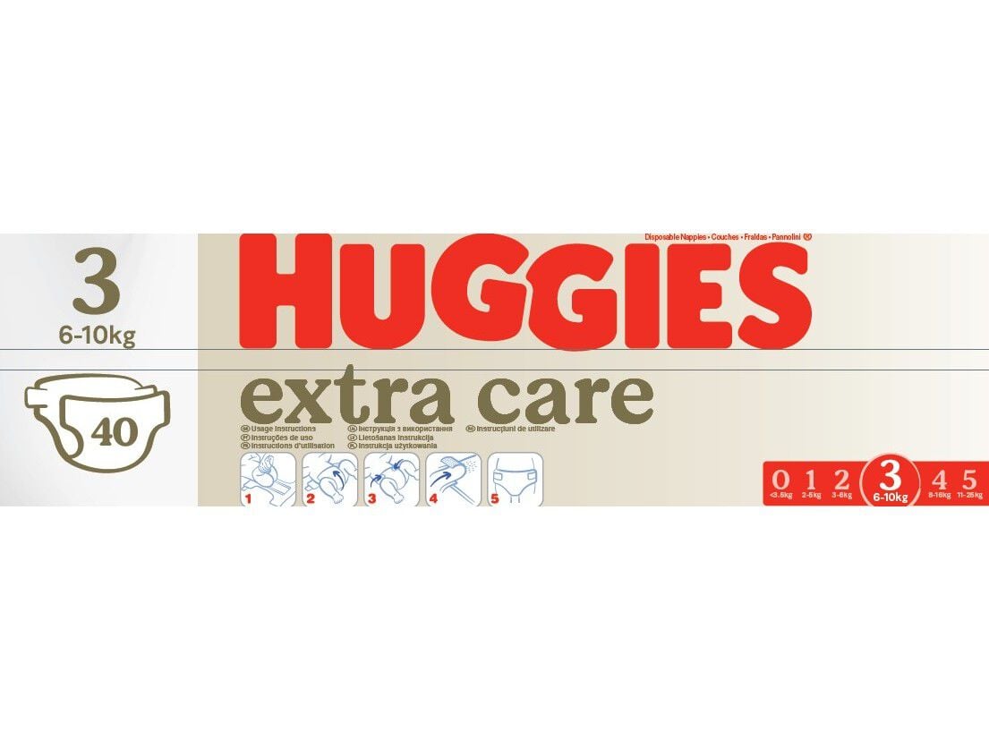 FRALDAS HUGGIES T3 6-10KG 40UN image number 1