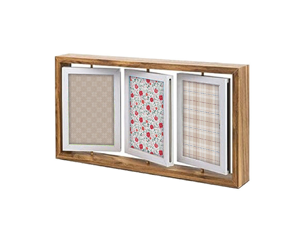 MOLDURA 6 VISTAS ACTUEL ROTATIVA MDF BRANCO 41.6X20.6X4CM