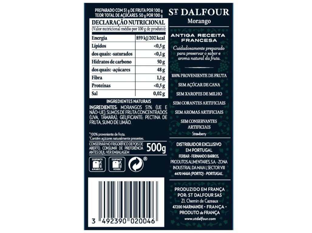 DOCE ST.DALFOUR MORANGO 500G image number 1