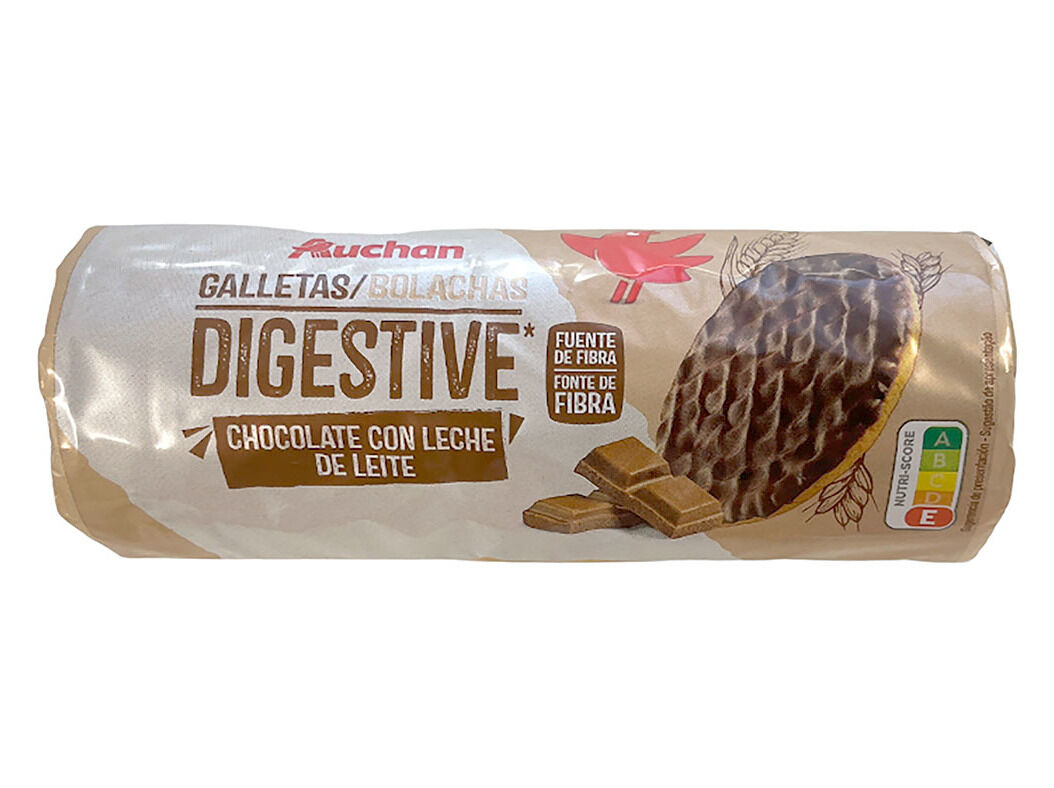 BOLACHA AUCHAN DIGESTIVE CHOCOLATE 300G image number 0