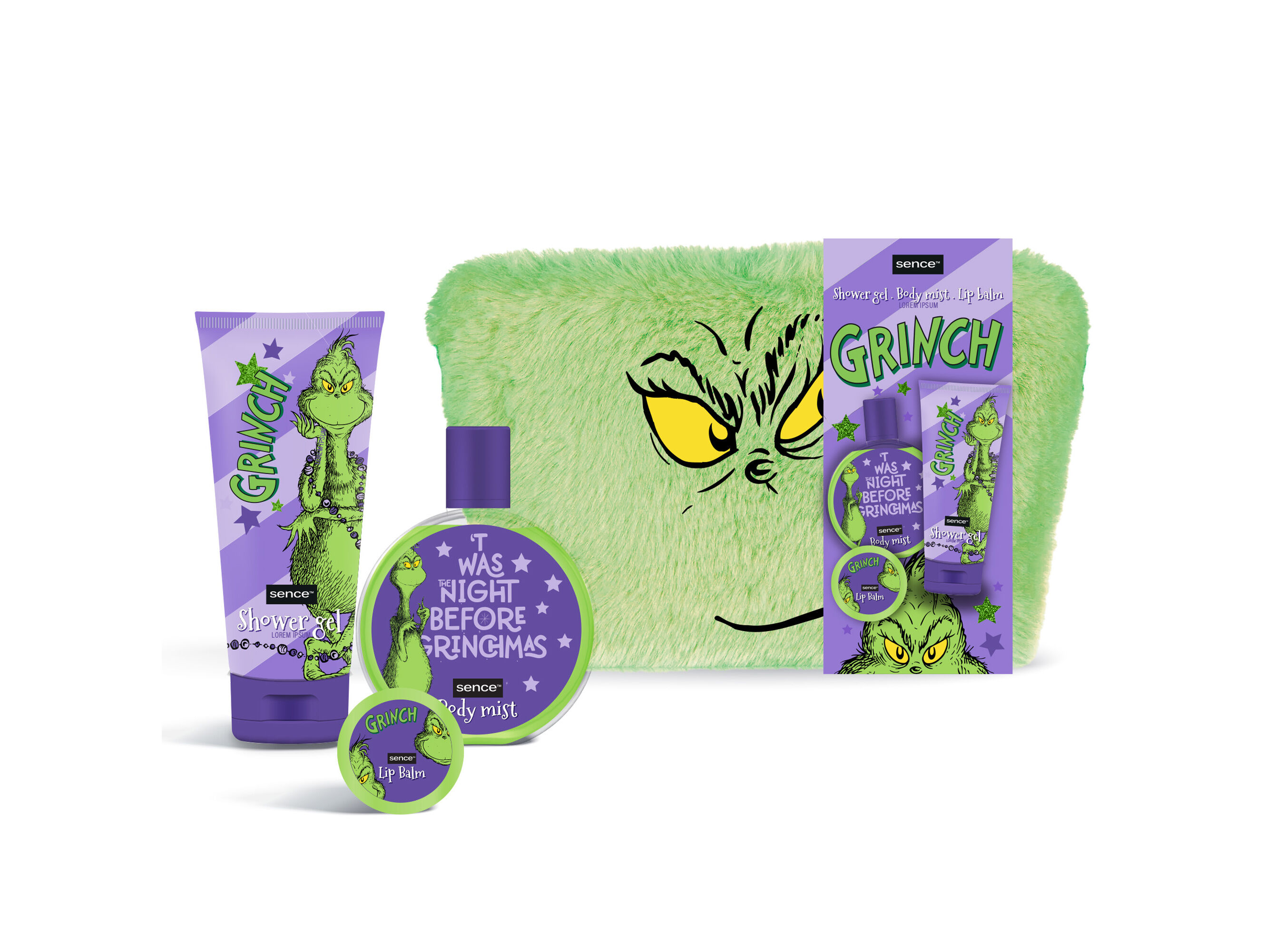 BOLSA GRINCH GLITTER CUIDADO CORPORAL image number 0