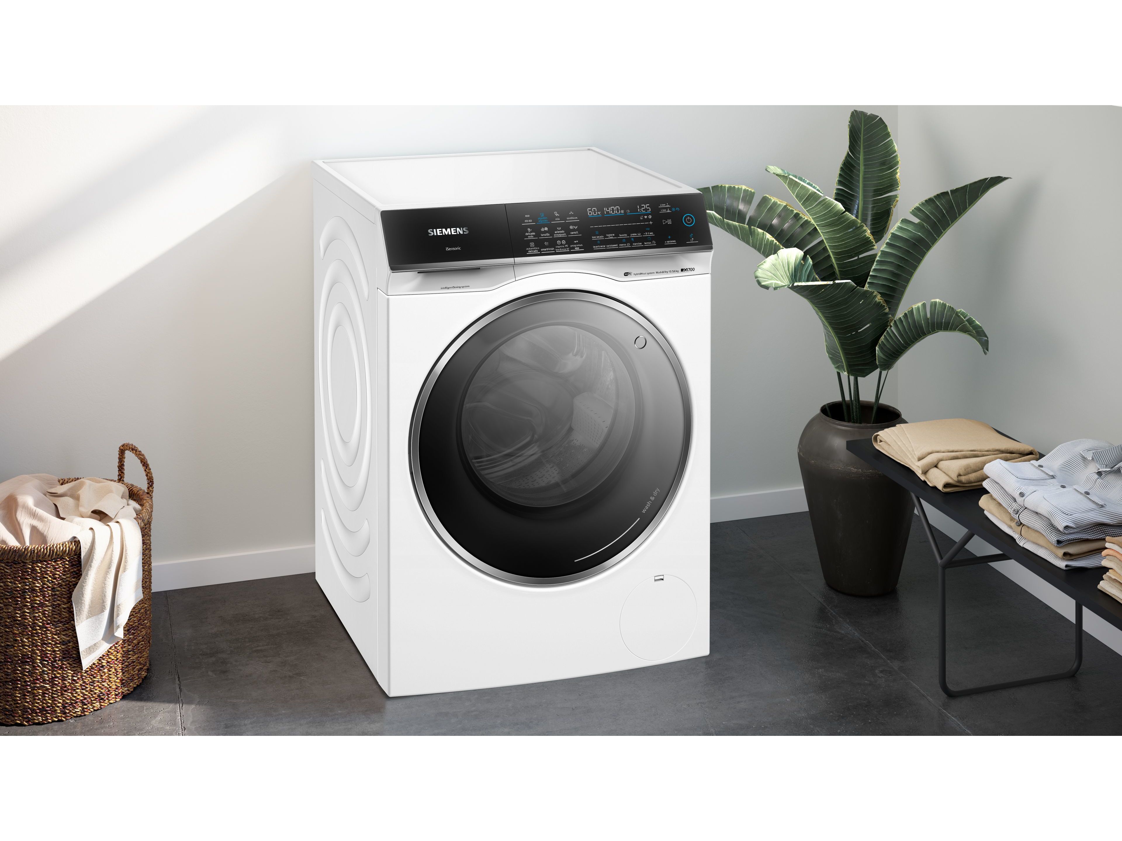 M&Aacute;QUINA DE LAVAR E SECAR ROUPA SIEMENS WN54C2A0ES BRANCO D LAVA 10.5KG SECA 6KG image number 2