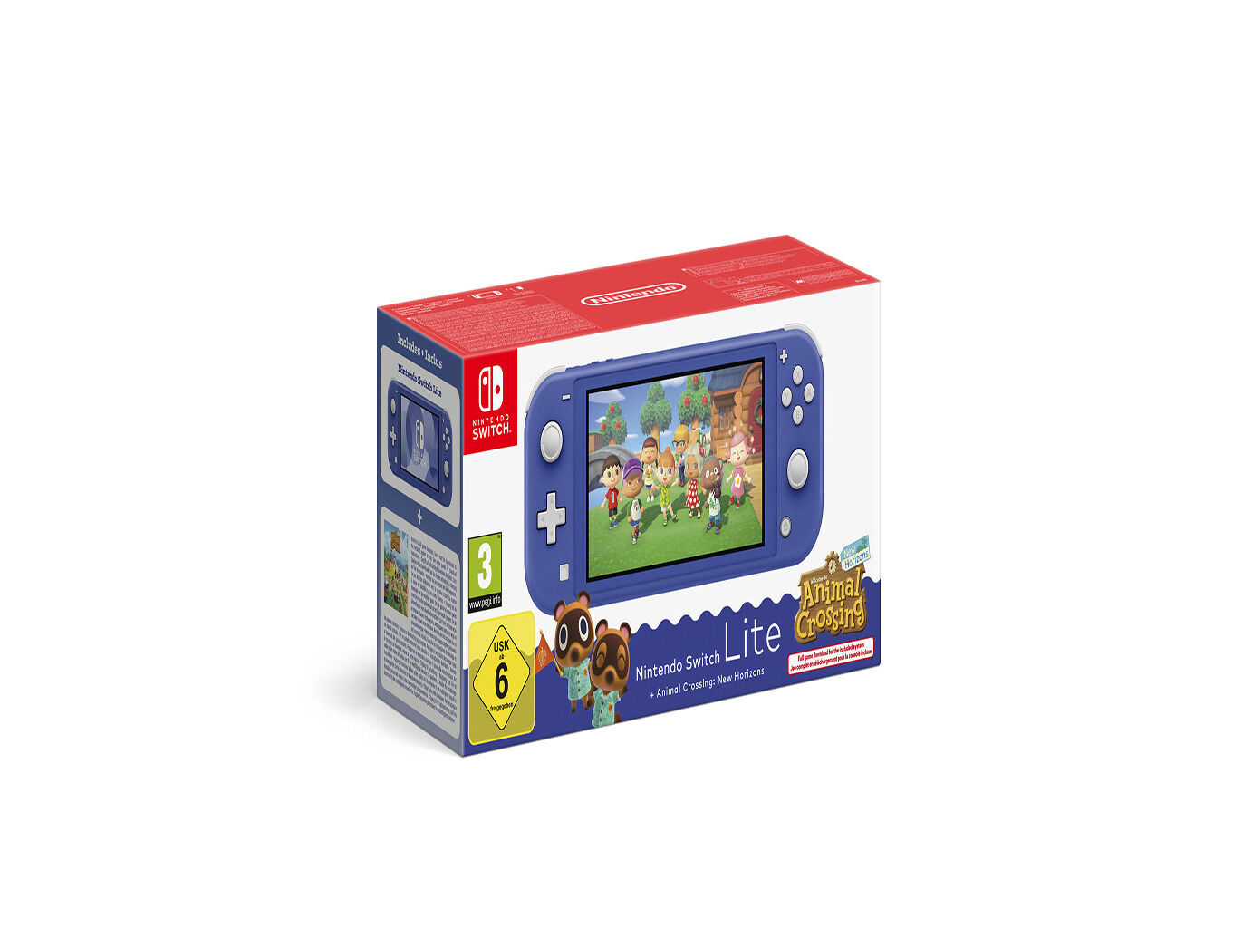 CONSOLA SWITCH LITE AZUL+ANIMAL CROSSING NEW HORIZONS