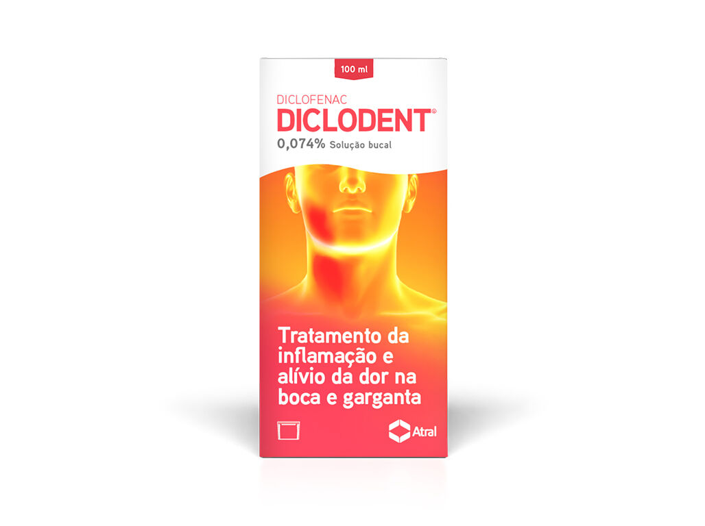 SOLU&Ccedil;&Atilde;O BUCAL DICLODENT DICLOFENAC 0.74 MG/ML 100ML