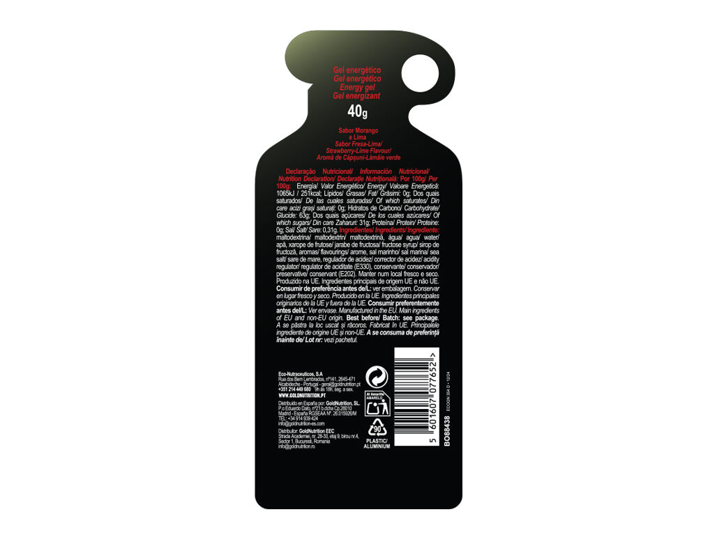 ENERGY GEL GOLDNUTRITION MORANGO-LIMA 40 G image number 1