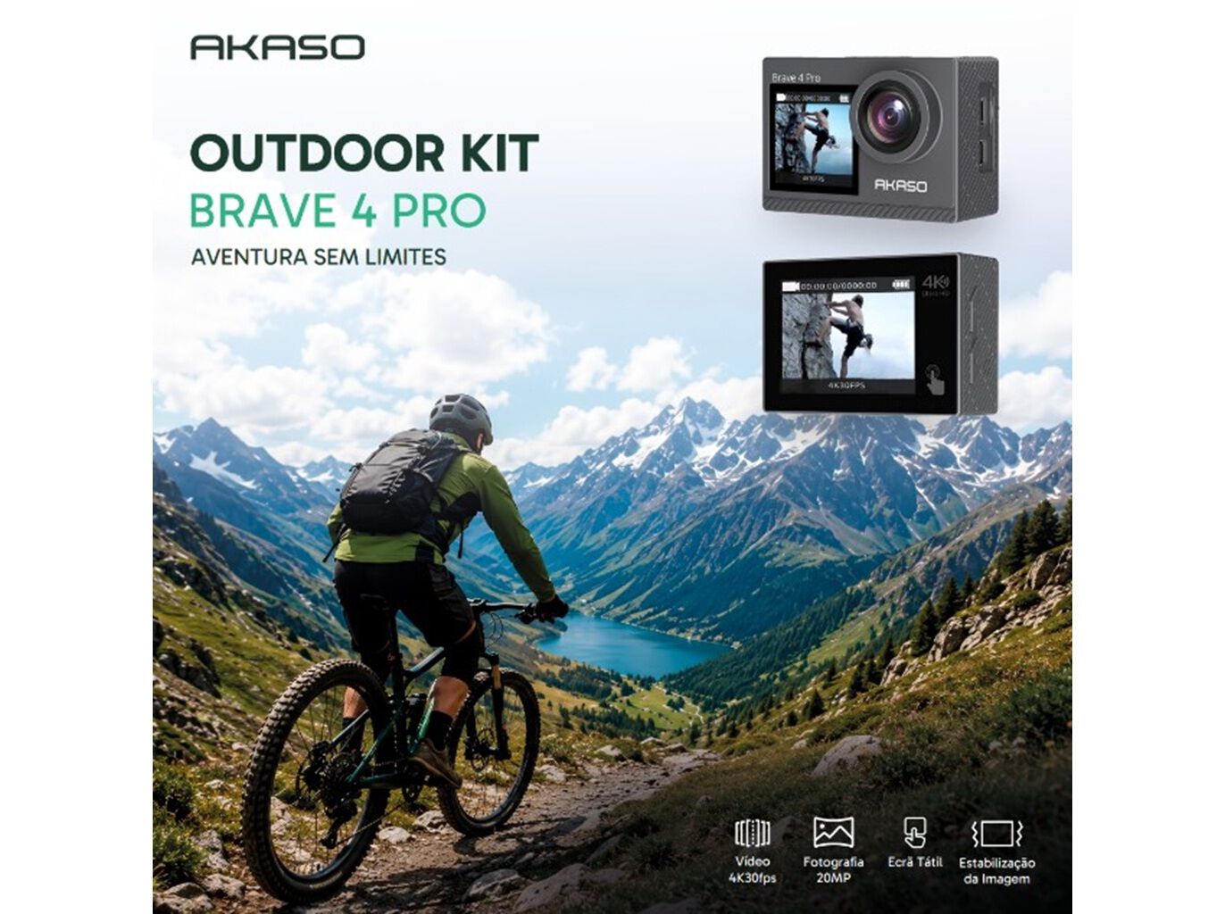 CAMARA AVENTURA AKASO BRAVE 4 PRO OUTDOOR KIT image number 1