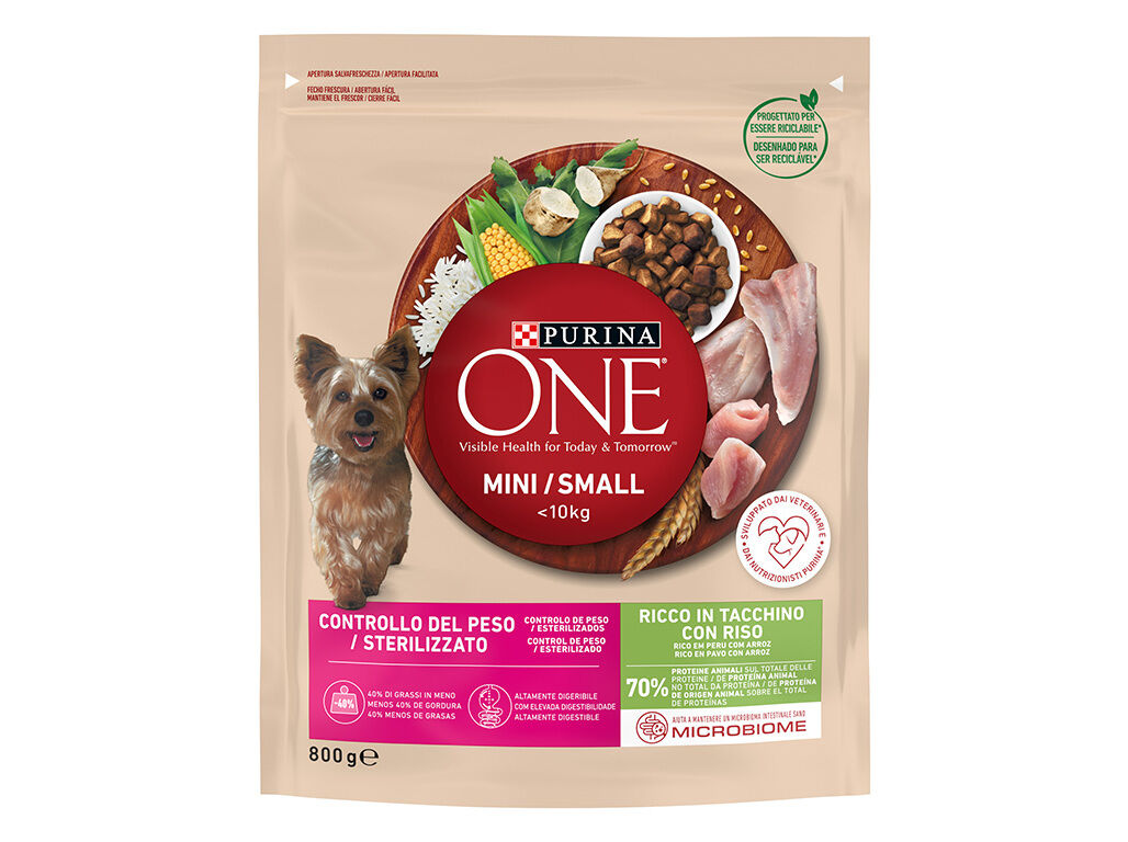 RA&Ccedil;&Atilde;O PARA C&Atilde;O PURINA ONE MINI CONTROLO PESO 800G image number 1