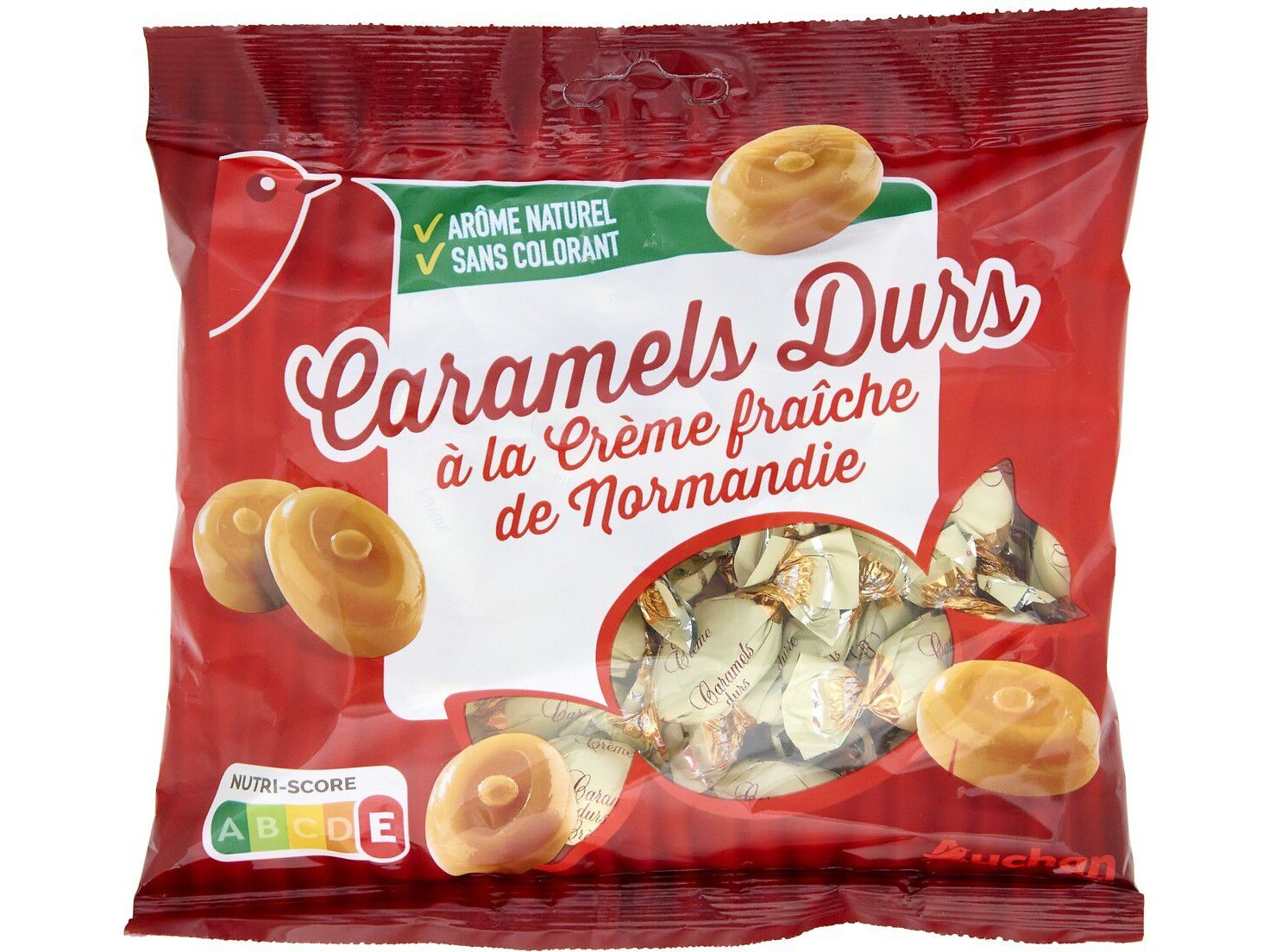 CARAMELOS AUCHAN COM NATAS DA NORMANDIA 175G