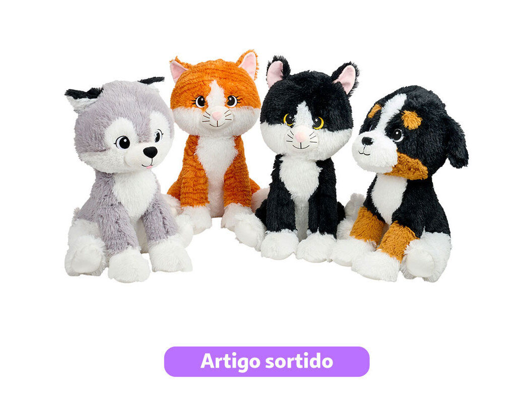 ANIMAL DE PELUCHE ONE TWO FUN SENTADO 50CM MODELOS SORTIDOS