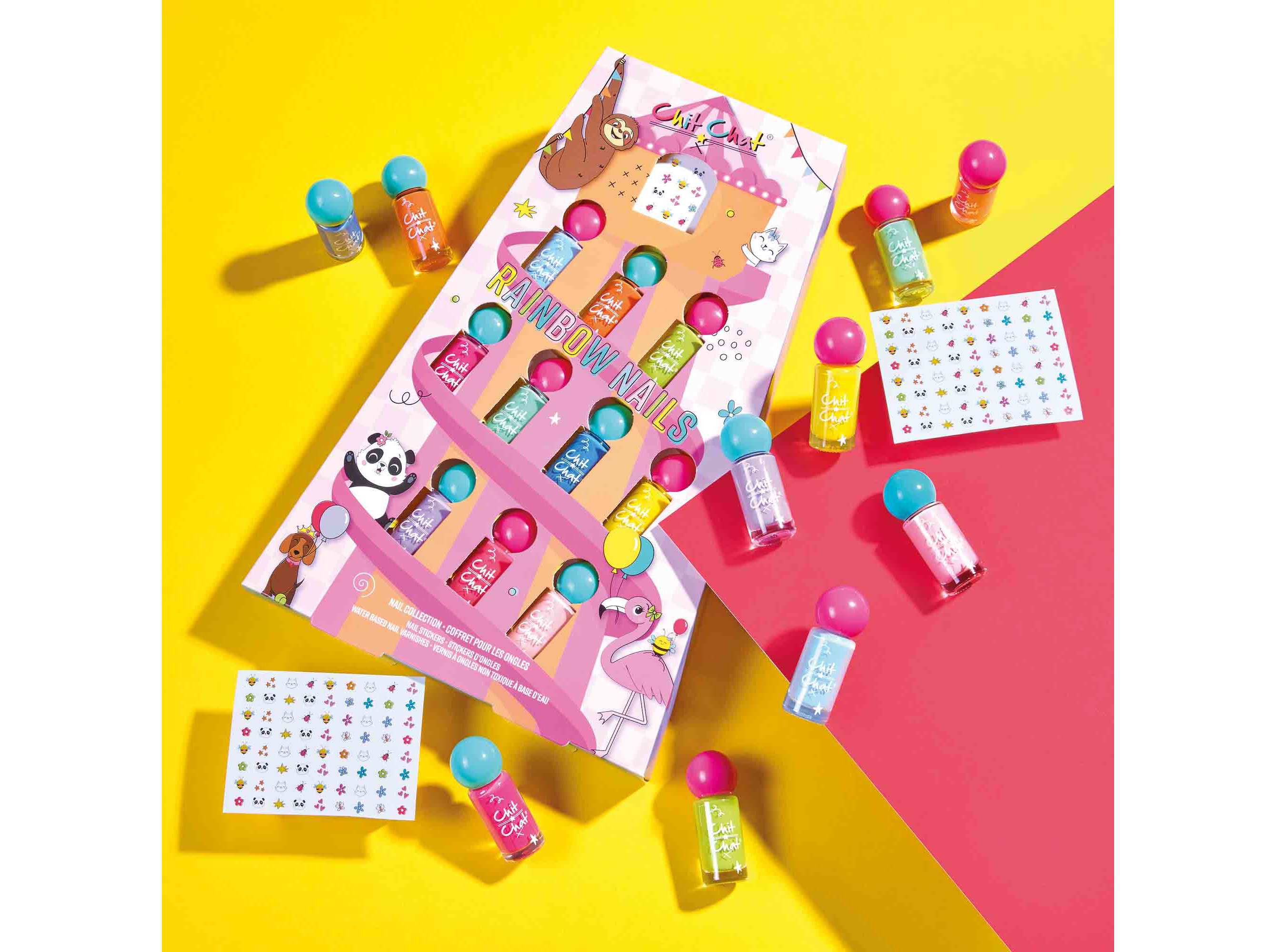 CONJUNTO CHIT CHAT UNHAS RAINBOW