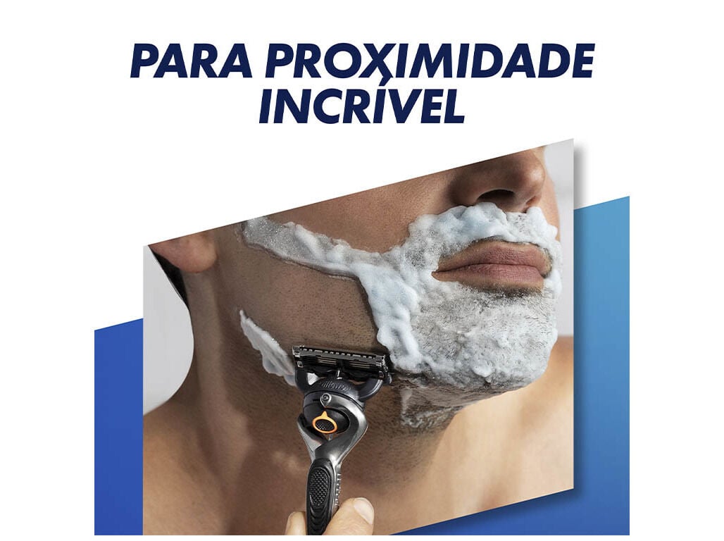 M&Aacute;QUINA DE BARBEAR COM 2 RECARGAS DE L&Acirc;MINAS PROGLIDE GILLETTE image number 2
