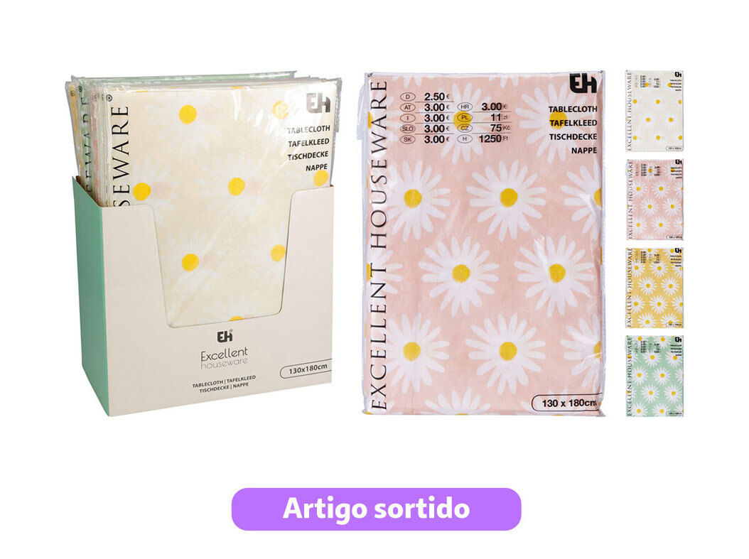 TOALHA MESA 130X180CM MODELOS SORTIDOS