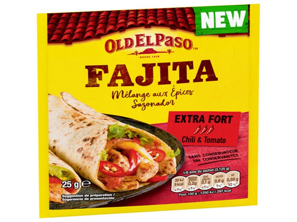 CONDIMENTO OLD EL PASO PARA FAJITA PICANTE 25G image number 0