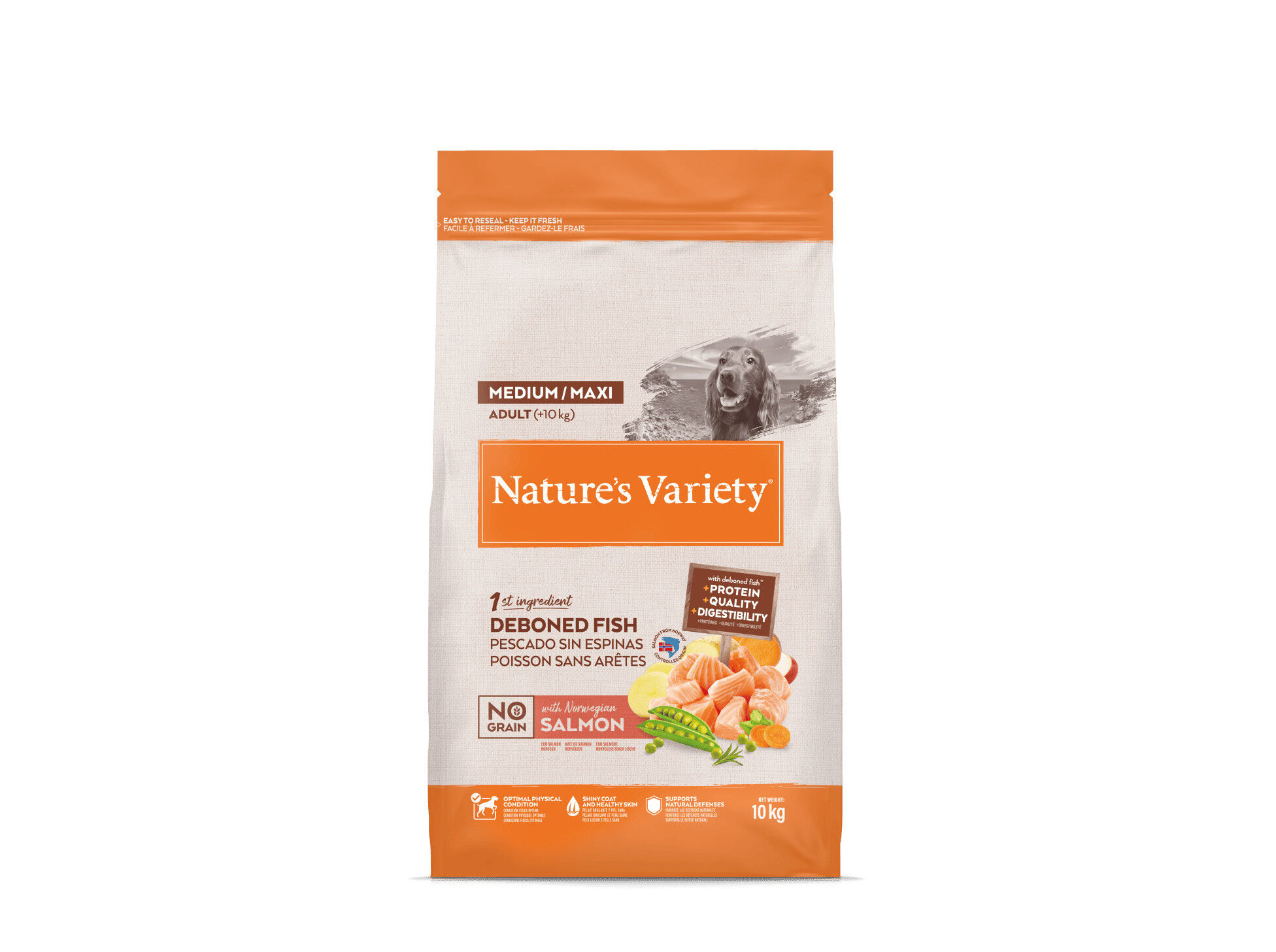 RA&Ccedil;&Atilde;O C&Atilde;O NATURE'S VARIETY NO GRAIN SALM&Atilde;O 10KG image number 0