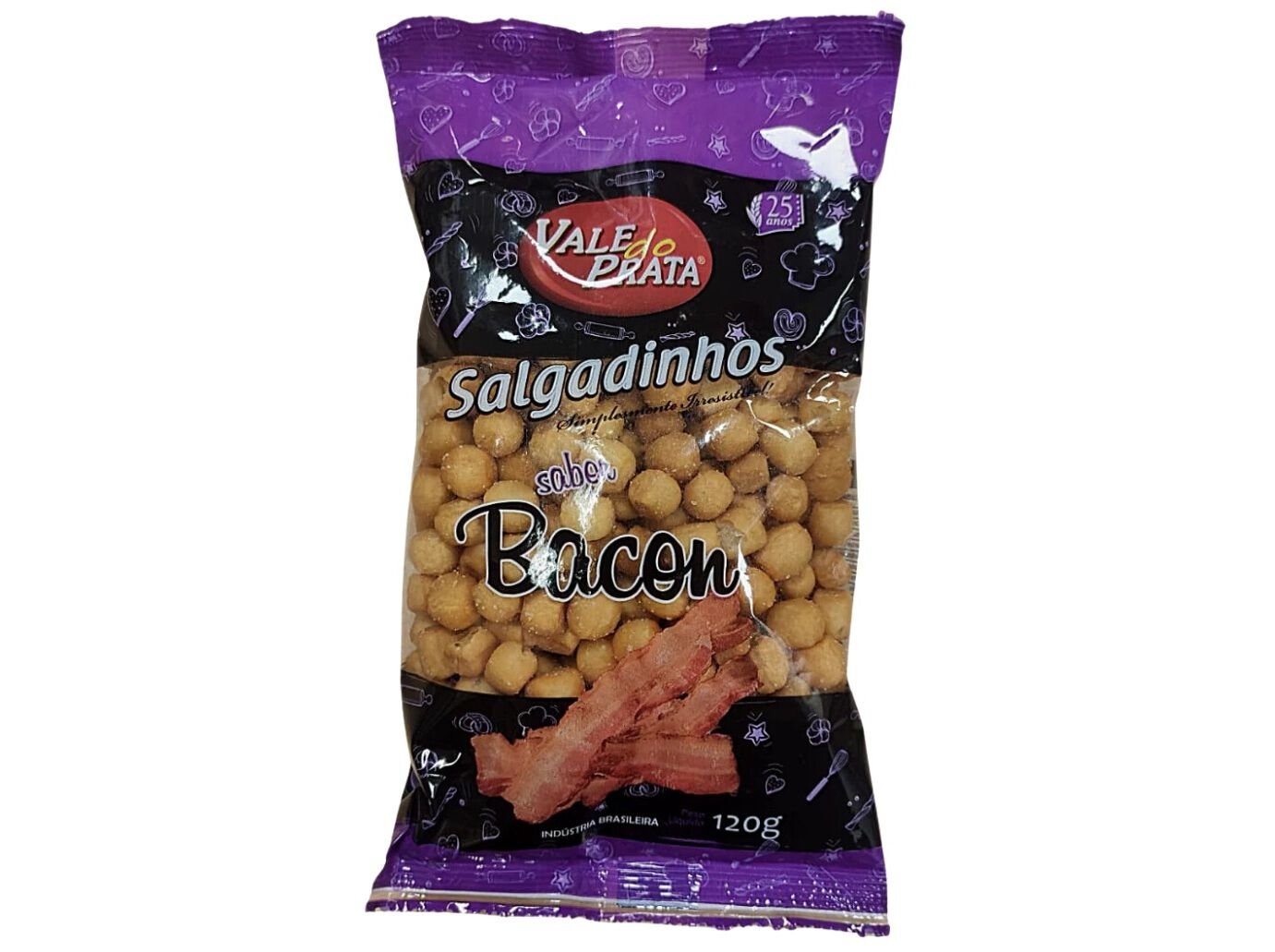 SALGADINHOS VALE DO PRATA SABOR BACON 120 G