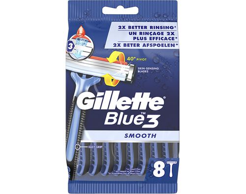 Máquina de Barbear Descartável Blue3 Smooth Gillette 8 un image number 0
