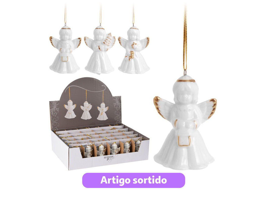 ANJO PARA PENDURAR BRANCO 6CM MODELOS SORTIDOS
